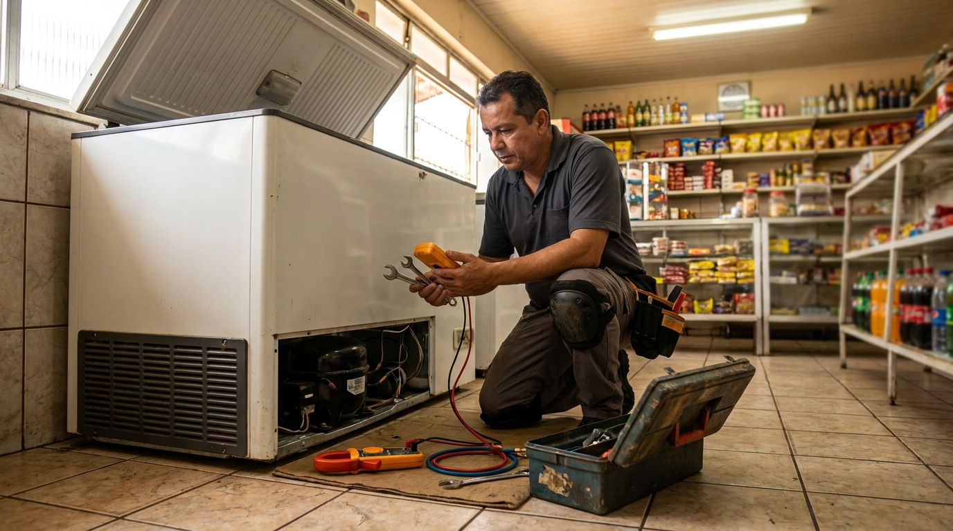 Técnico de conserto de freezer em residência em Palmas‑TO
