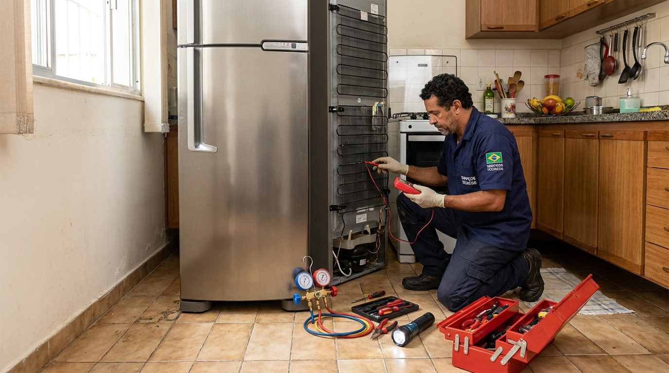 Técnico de conserto de geladeira em residência em Palmas‑TO